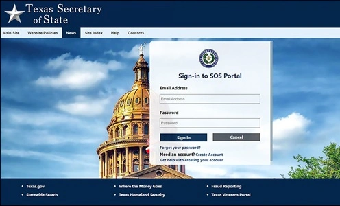 Receive a Texas UCC Statement Request Form