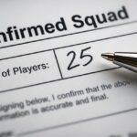 A form showing the number of a confirmed squad.
