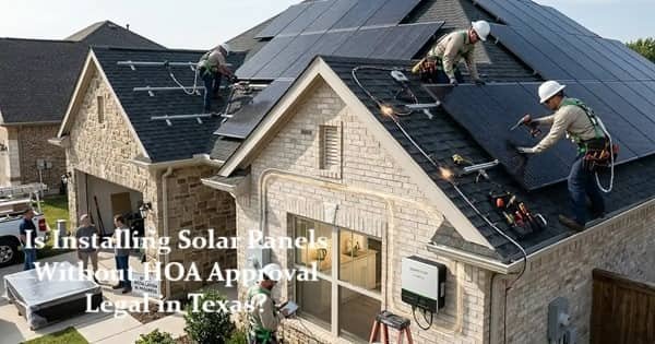 Is Installing Solar Panels Without HOA Approval Legal in Texas?